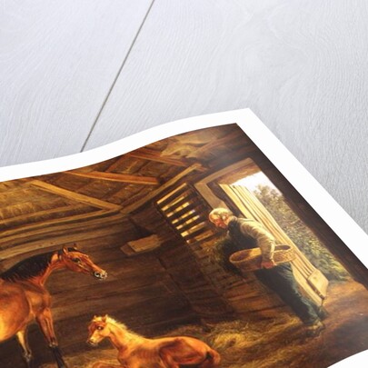 English Mare With Her Foals, 1833 by Albrecht Adam