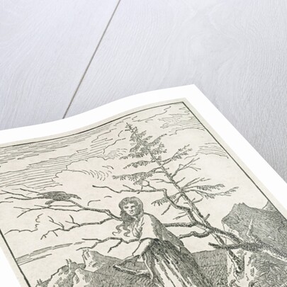 Woman with a Raven, on the Edge of a Precipice by Caspar David Friedrich