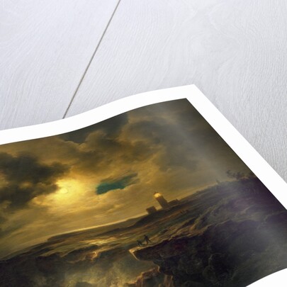 Helgoland in Moonlight, 1851 by Christian Ernst Bernhard Morgenstern