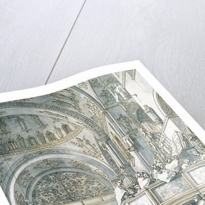 The Choir Singing in St. Mark's Basilica, Venice, 1766 by (1697-1768) Canaletto