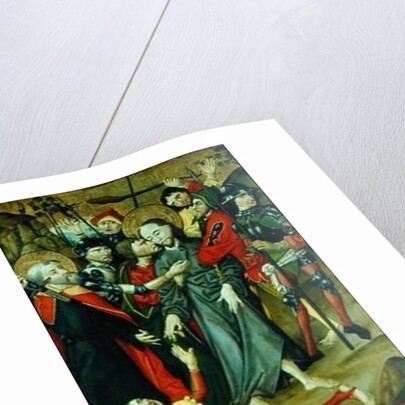 The Arrest of Christ and Christ in the Garden of Gethsemane, panel from an altarpiece depicting scenes of the Passion and Saints, 1490 by Master of the Luneburg Footwashers