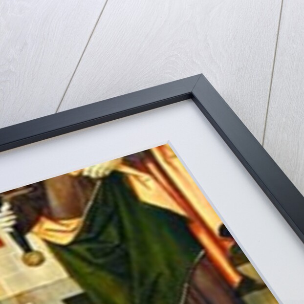 Reverse of a panel from an altarpiece depicting scenes from the Passion and saints by Master of the Luneburg Footwashers