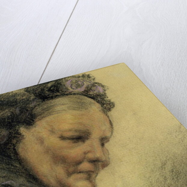 Head of an Old Lady by Adolph Friedrich Erdmann von Menzel