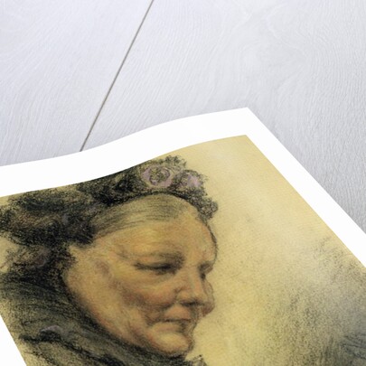 Head of an Old Lady by Adolph Friedrich Erdmann von Menzel