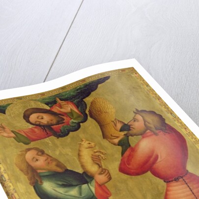 The Offerings of Cain and Abel from the High Altar of St. Peter's in Hamburg, The Grabower Altar, 1383 by Master Bertram of Minden