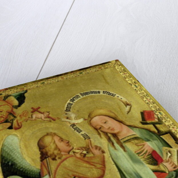The Annunciation from the High Altar of St. Peter's in Hamburg, the Grabower Altar, 1383 by Master Bertram of Minden