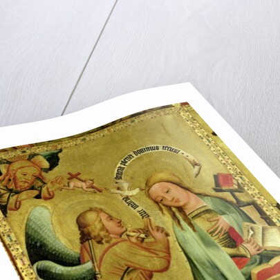 The Annunciation from the High Altar of St. Peter's in Hamburg, the Grabower Altar, 1383 by Master Bertram of Minden