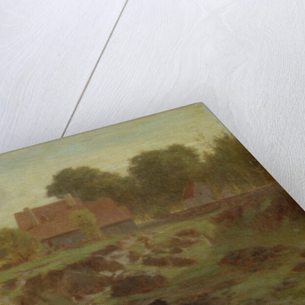 Horses Crossing a River in the Ile de France, 1855 by Peter Burnitz