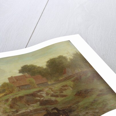 Horses Crossing a River in the Ile de France, 1855 by Peter Burnitz