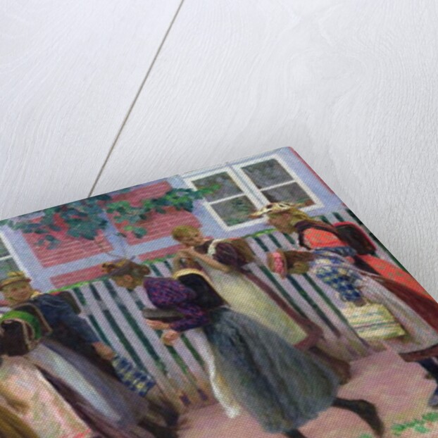 Girls on the way to School, 1899 by Julius August Friedrich Theodor von Ehren