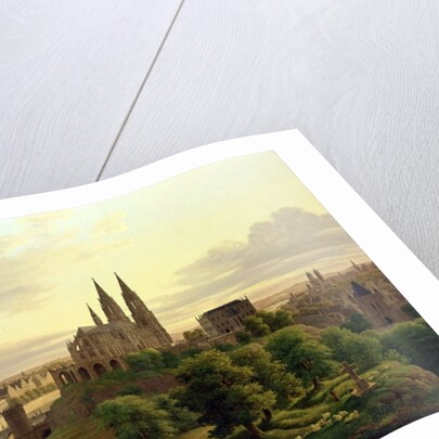 A Medieval Town in 1830, 1830 by Carl Georg Adolph Hasenpflug