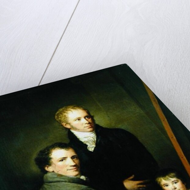 Self portrait with the Foster Daughter Lina Groger and the painter Heinrich Jakob Aldenrath, c.1801-15 by Friedrich Carl Groger