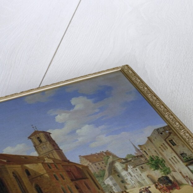 The Church Square in Wasserburg am Inn, 1838 by Michael Neher