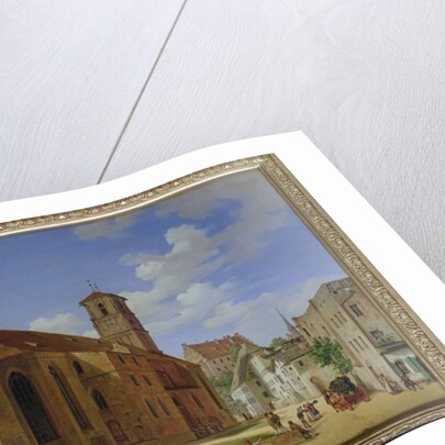 The Church Square in Wasserburg am Inn, 1838 by Michael Neher