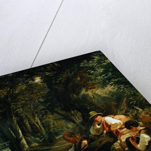 Three Upper Bavarians Resting on an Alpine Path, 1841 by Hermann Kauffmann