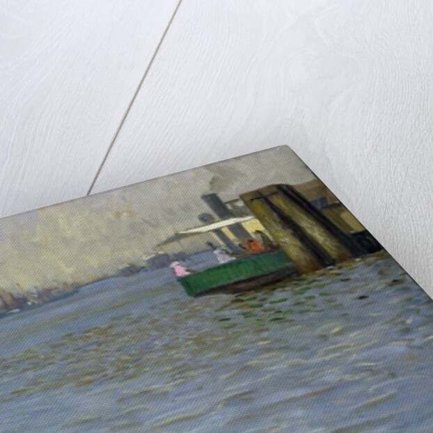 Sunday Atmosphere on the Elbe, St. Paul Landing Bridge, 1901 by Leopold Karl Walter von Kalckreuth