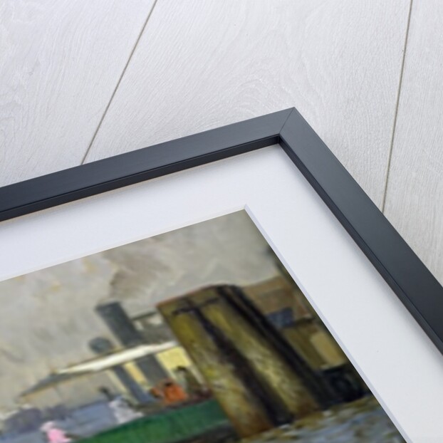 Sunday Atmosphere on the Elbe, St. Paul Landing Bridge, 1901 by Leopold Karl Walter von Kalckreuth