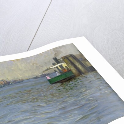 Sunday Atmosphere on the Elbe, St. Paul Landing Bridge, 1901 by Leopold Karl Walter von Kalckreuth