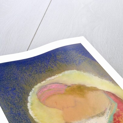 Profile of a Girl with Flowers, c.1900 by Odilon Redon