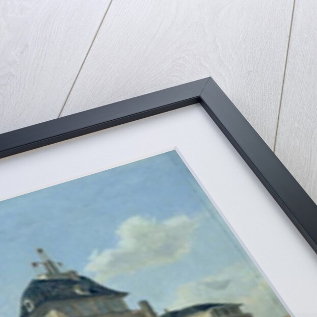 The Boat House at Hamburg Harbour, 1850 by Valentin Ruths