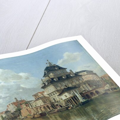 The Boat House at Hamburg Harbour, 1850 by Valentin Ruths