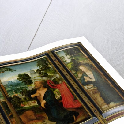 Triptych with St. Jerome, St. Catherine and Mary Magdalene by Adriaen Isenbrandt or Isenbrant