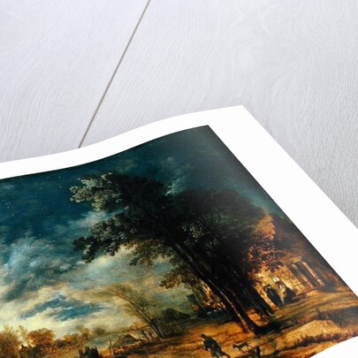 Moonlit Landscape with a Village by Aert van der Neer