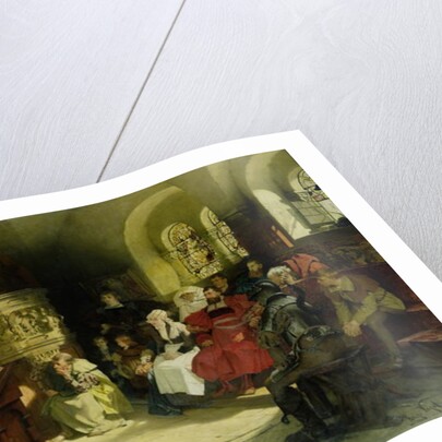 Luther Preaches using his Bible Translation while Imprisoned at Wartburg, 1882 by Hugo Vogel