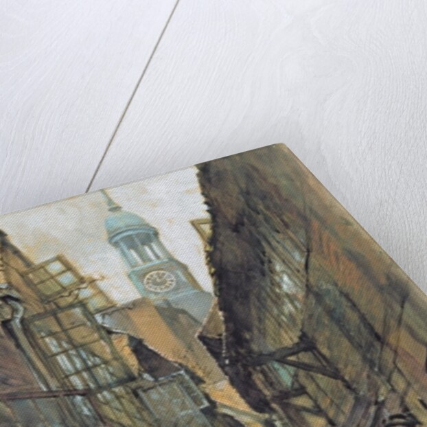 A Back Alley in Hamburg by Franz Skarbina