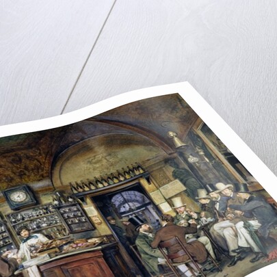 The Greek Cafe in Rome, 1856 by Ludwig Passini