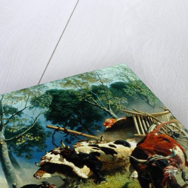 The team of oxen breaks loose by Teutwart Schmitson