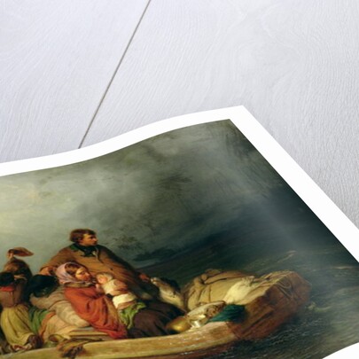 Emigrant passengers on board, 1851 by Felix Schlesinger