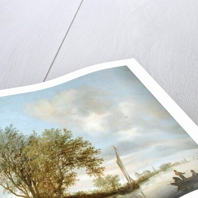 River Landscape, 1645 by Salomon van Ruisdael or Ruysdael