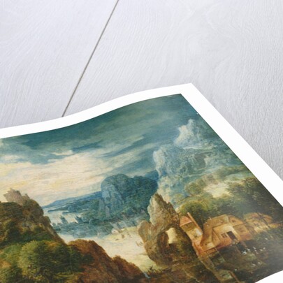 Mountainous Landscape with the Road to Emmaus, 1597 by Lucas van Valckenborch