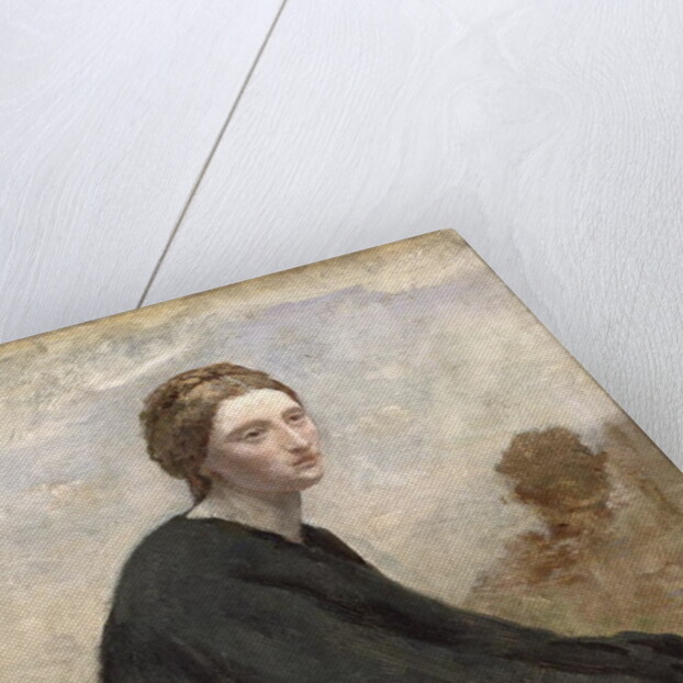 The brooding girl, c.1857 by Jean Baptiste Camille Corot