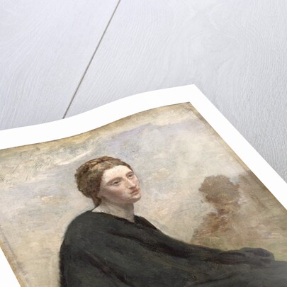 The brooding girl, c.1857 by Jean Baptiste Camille Corot