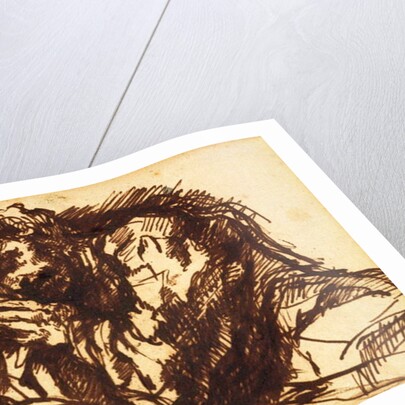 Half length portrait of a man bending over by Giovanni Battista Piranesi