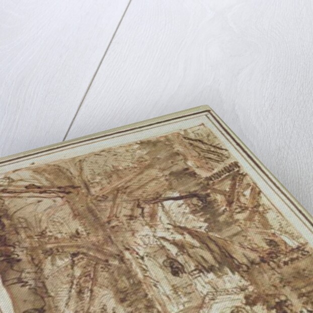 Preparatory drawing for plate number VIII of the 'Carceri al'Invenzione' series by Giovanni Battista Piranesi