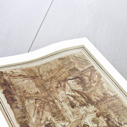 Preparatory drawing for plate number VIII of the 'Carceri al'Invenzione' series by Giovanni Battista Piranesi