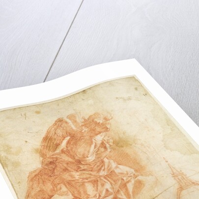Suspended angel and architectural sketch, c.1600 by Bernardino Barbatelli Poccetti