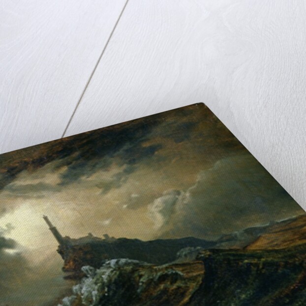 Stormy sea with Lighthouse, 19th century by Karl Blechen