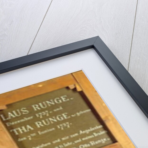 Inscription on the back of the painting, 'The Artist's Parents', 1806 by Philipp Otto Runge