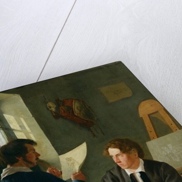 Hermann Kauffmann and Georg Haeselich in Kauffmanns Munich Studio, 1830 by Hermann Kauffmann