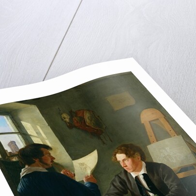 Hermann Kauffmann and Georg Haeselich in Kauffmanns Munich Studio, 1830 by Hermann Kauffmann