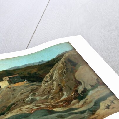 Italian village by Louis Gurlitt