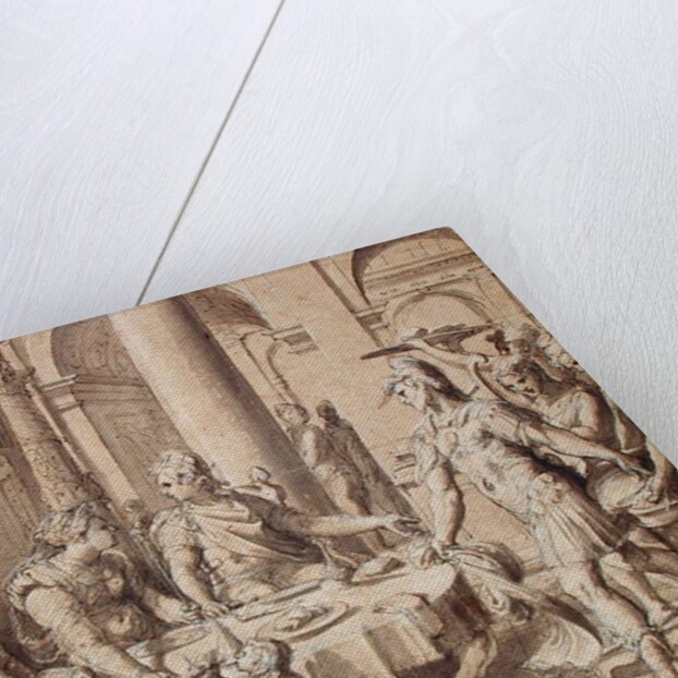 The Banquet of Dido and Aeneas, model for a tapestry in the Story of Aeneas series, c.1532 by Perino del Vaga