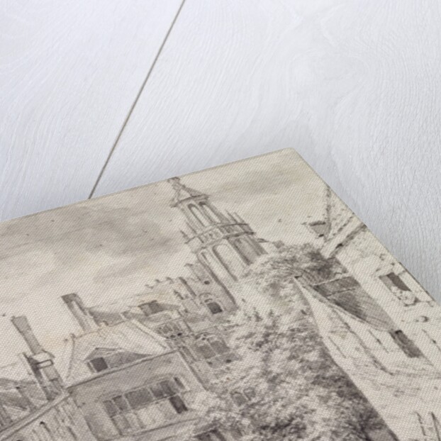 View of the Courtyard of the House of the Archers of the St. Sebastian Guild on the Singel in Amsterdam by Jacob Isaaksz. or Isaacksz. van Ruisdael