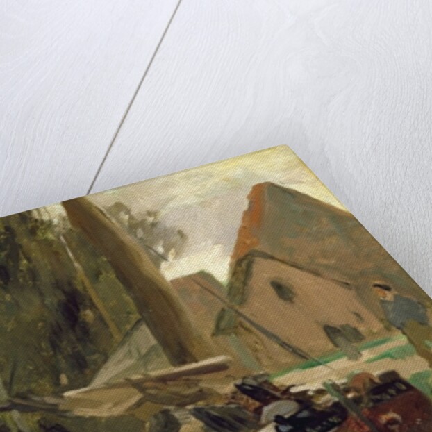 Small Harbour with a Boat by Thomas Ludwig Herbst