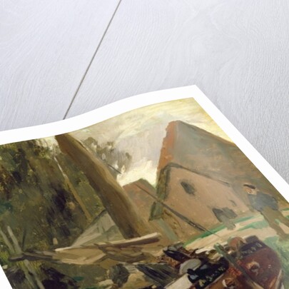 Small Harbour with a Boat by Thomas Ludwig Herbst