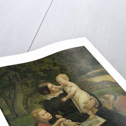 Emilie Marie Wasmann, the artist's wife, with Elise and Erich, their oldest children, 1860 by Rudolph Friedrich Wasmann